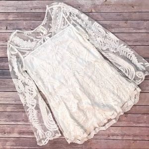 NWT Aeropostale Lace Tunic size Large